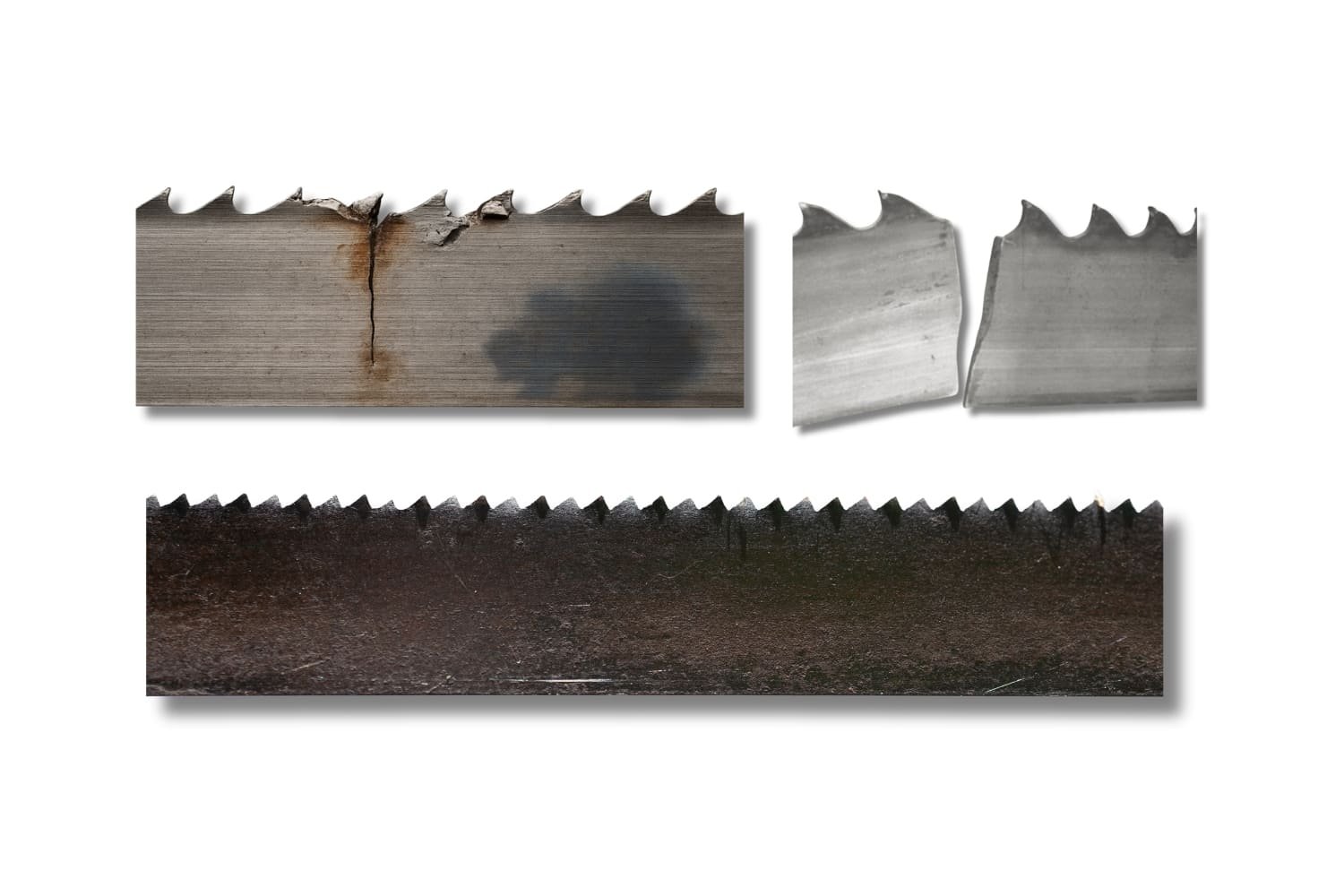 Broken bandsaw blade